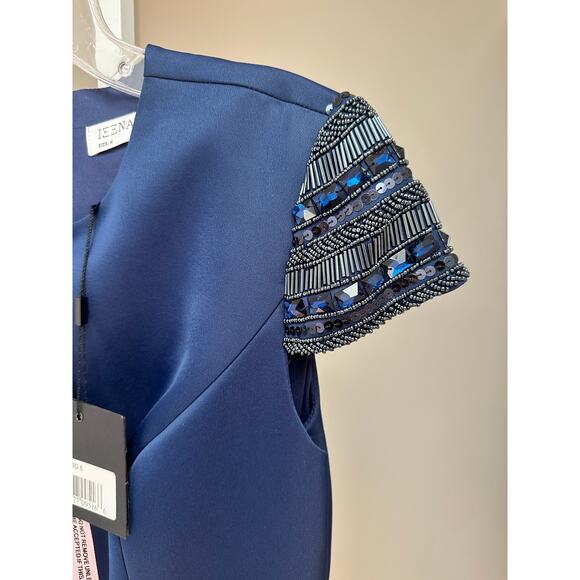 Mac Duggal Midnight Blue Midi Dress - Picture 5 of 8